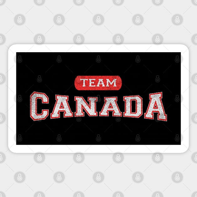 Classic Canadian TEAM Canada Distressed Magnet by Webdango